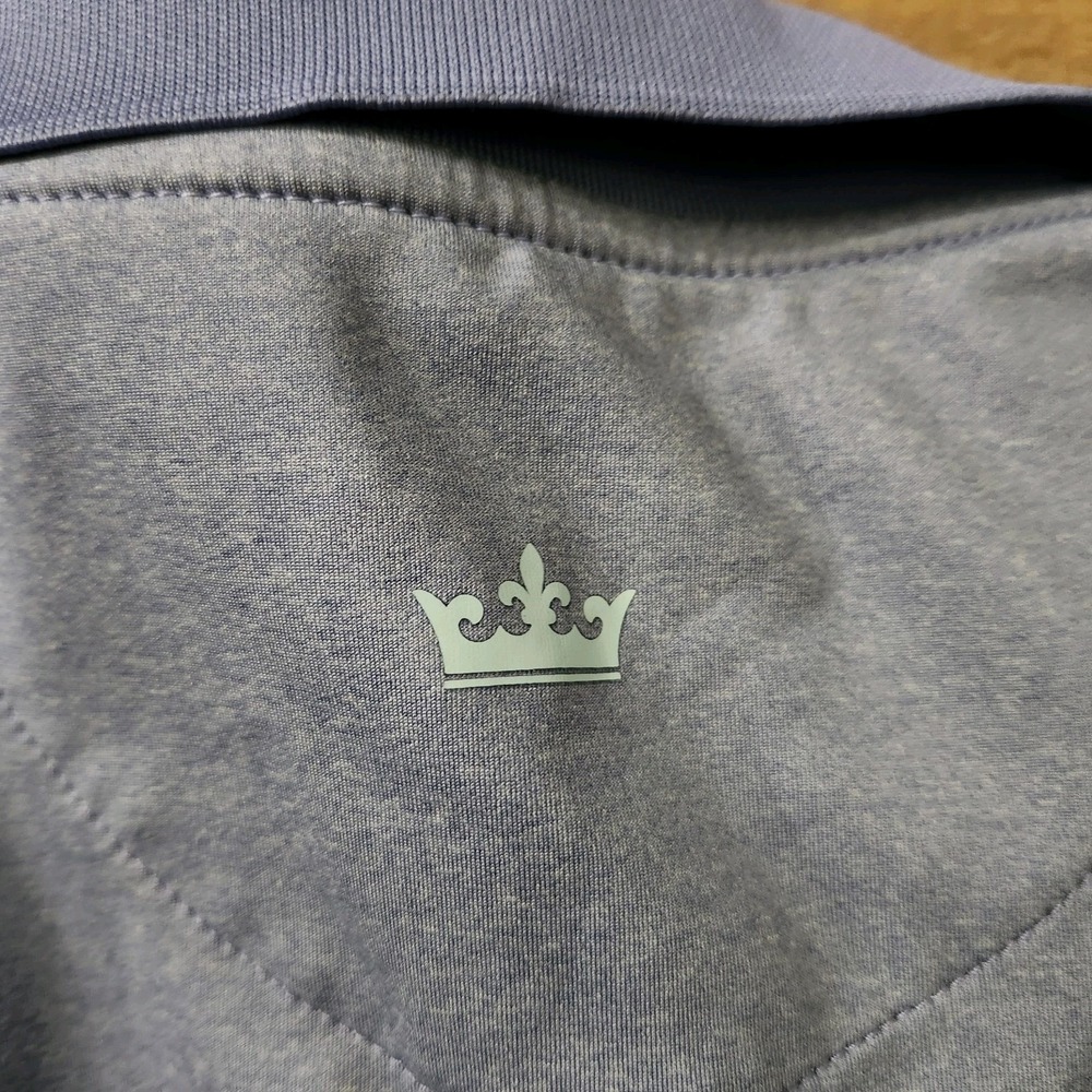 NWT Peter Millar Womens Crown Logo Zip Polo Shirt Purple Zurich Classic Size XL - Picture 13 of 14